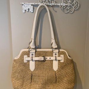 Dana Buchman Tan Woven Shoulder Bag